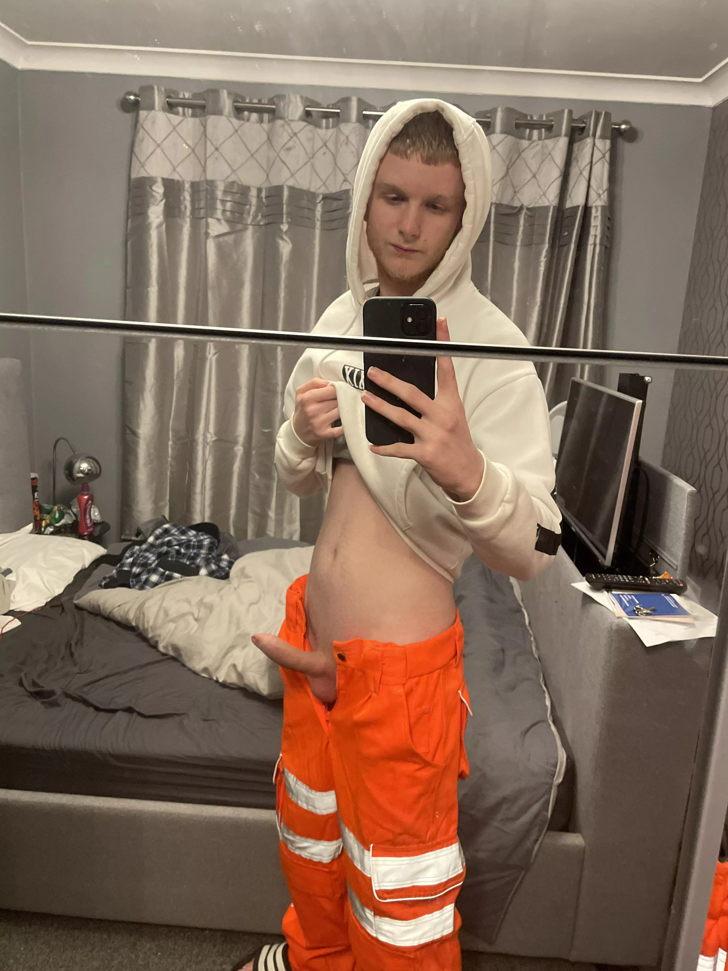 Just got home from work and my cocks a little hard Just got home from work and my cocks a little hard