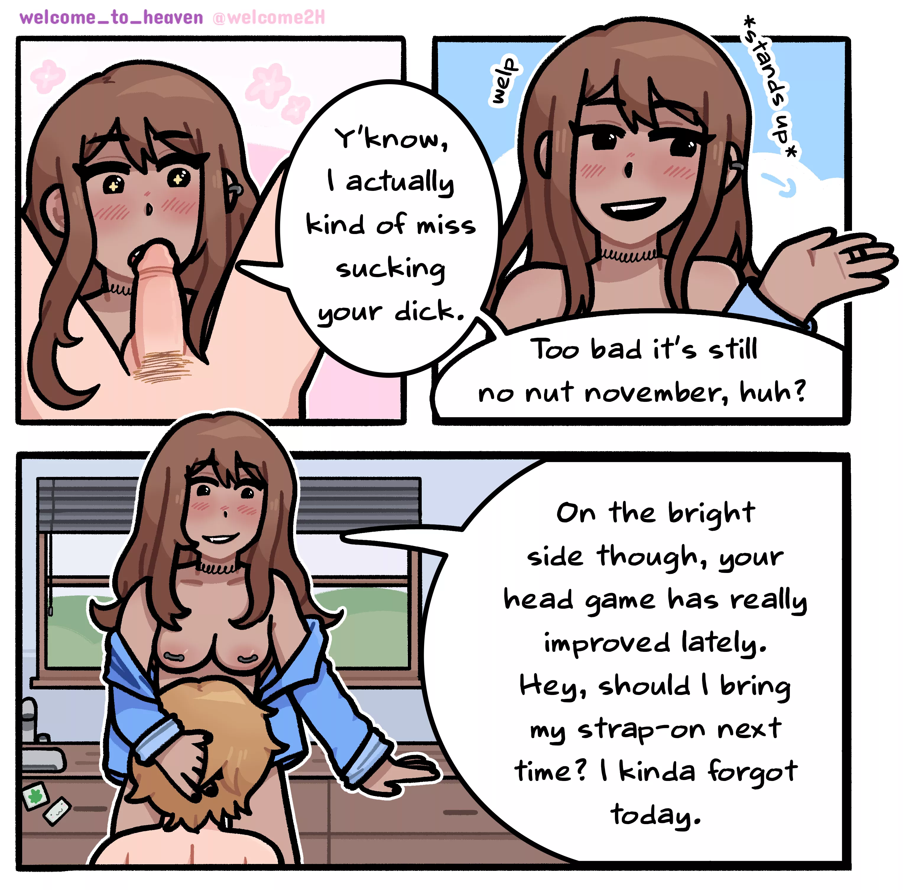 Just helping her bf stick to his commitments 😉[OC]