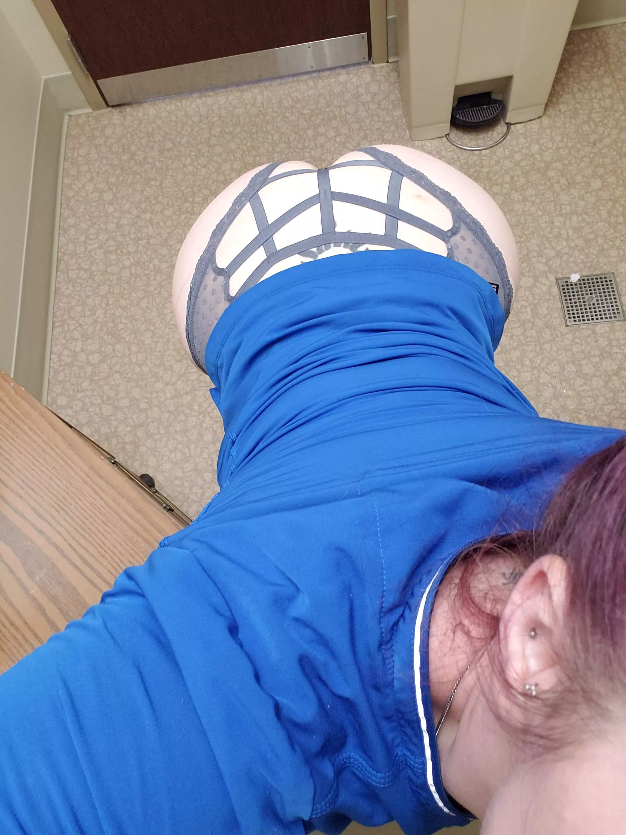 Just like this? Pants down, from behind?