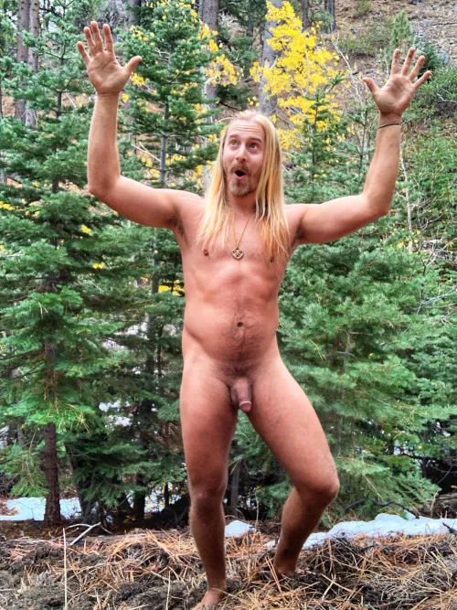 Just living the dream wild nudist life. 💛🙏🏼 Is this Freeing enough?