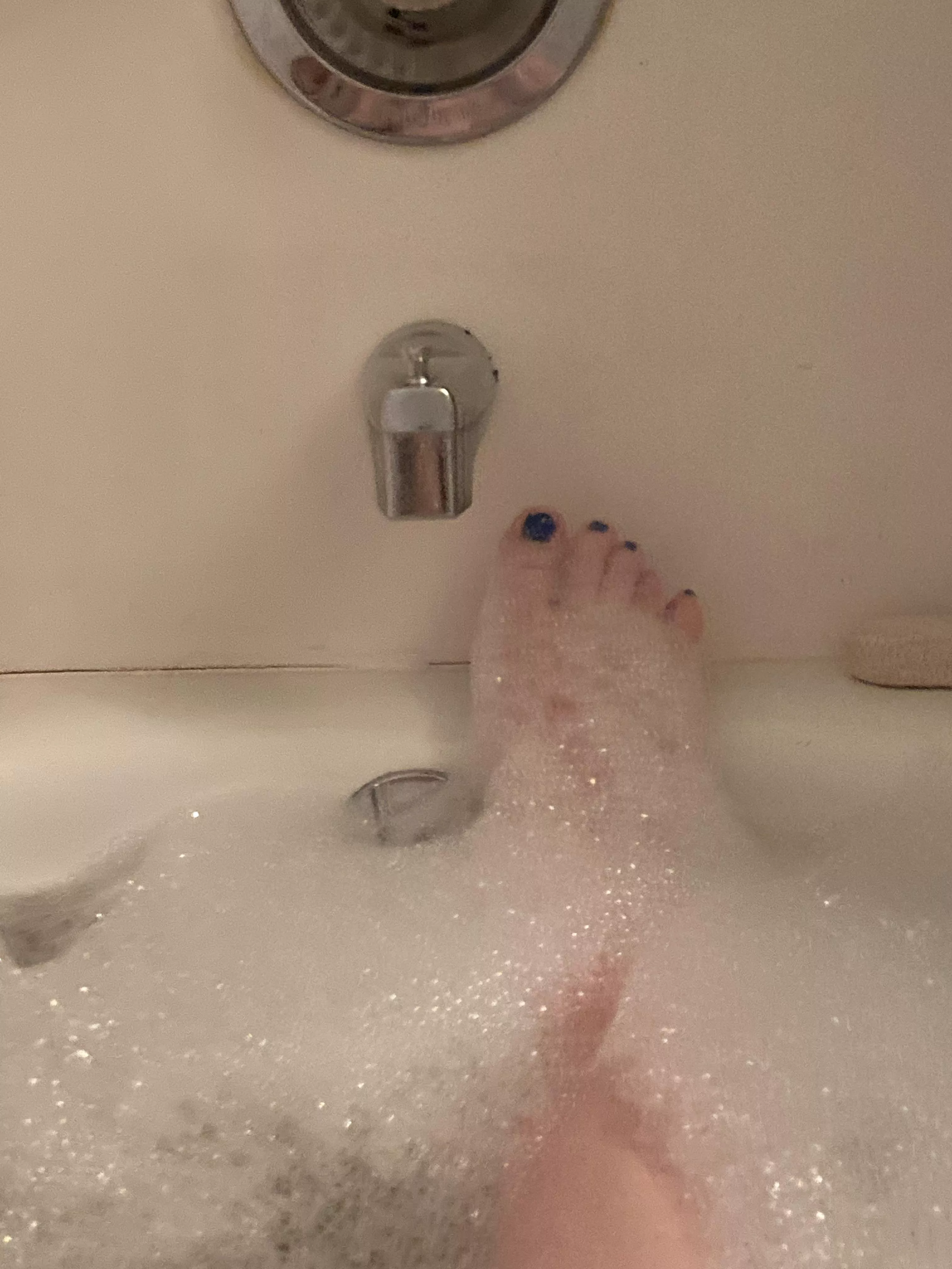Just my bubbly toes in the tub