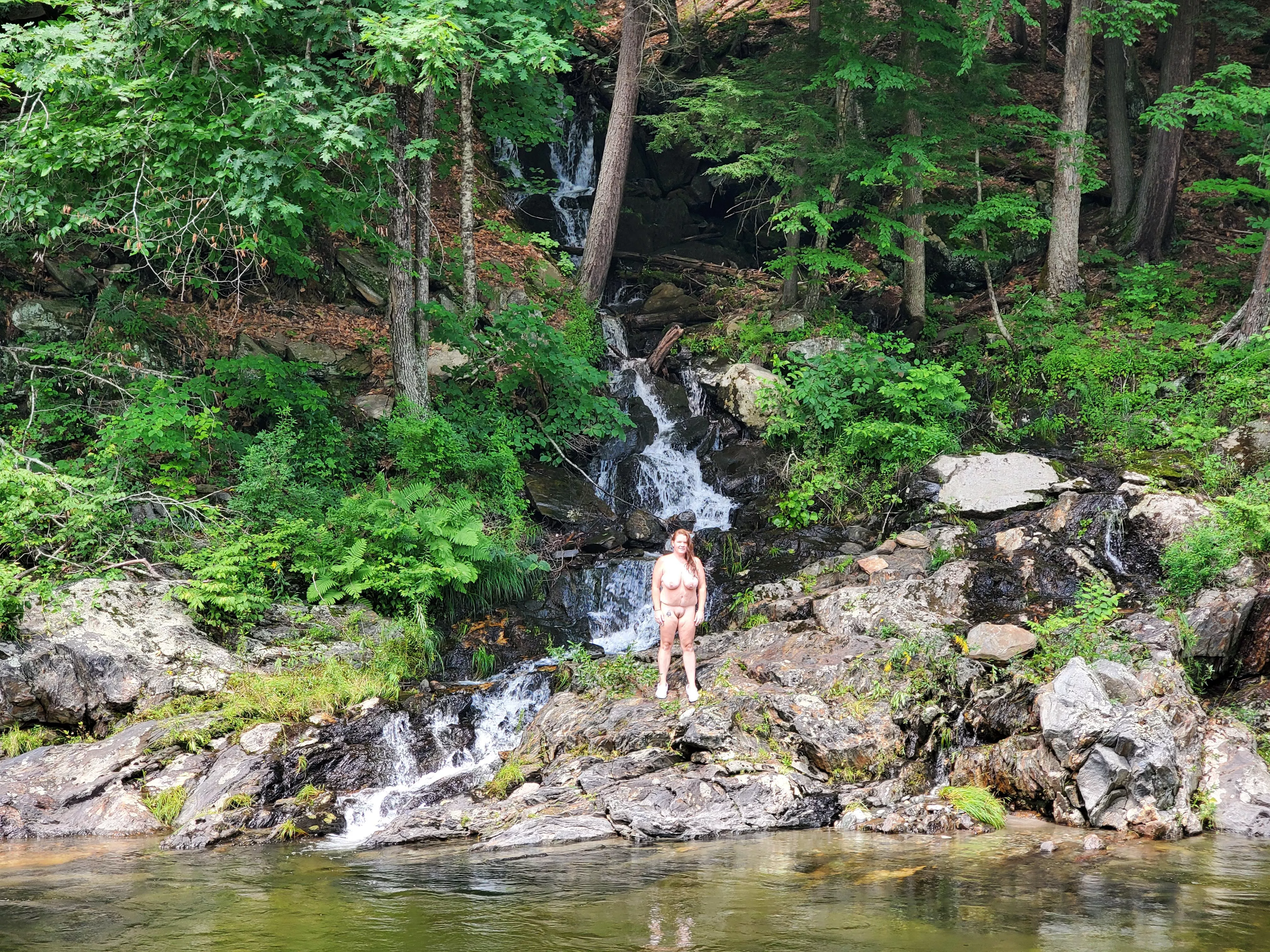 Just naked at a waterfall.....something everyone should experience.