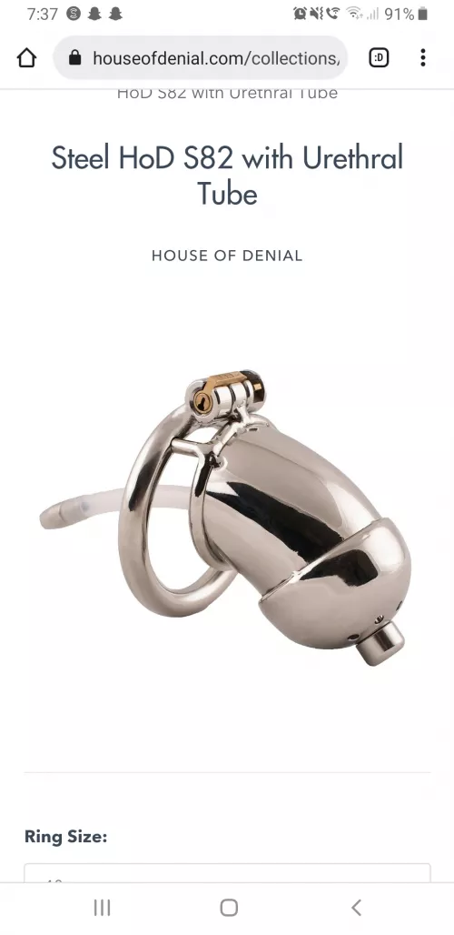 Just ordered my first cage!! I'm so exited, its coming on Wednesday or Thursday! I cant wait to be completely denied!!!!