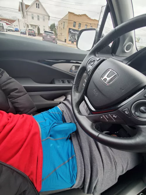 Just parked and thinking naughty thoughts b4 work