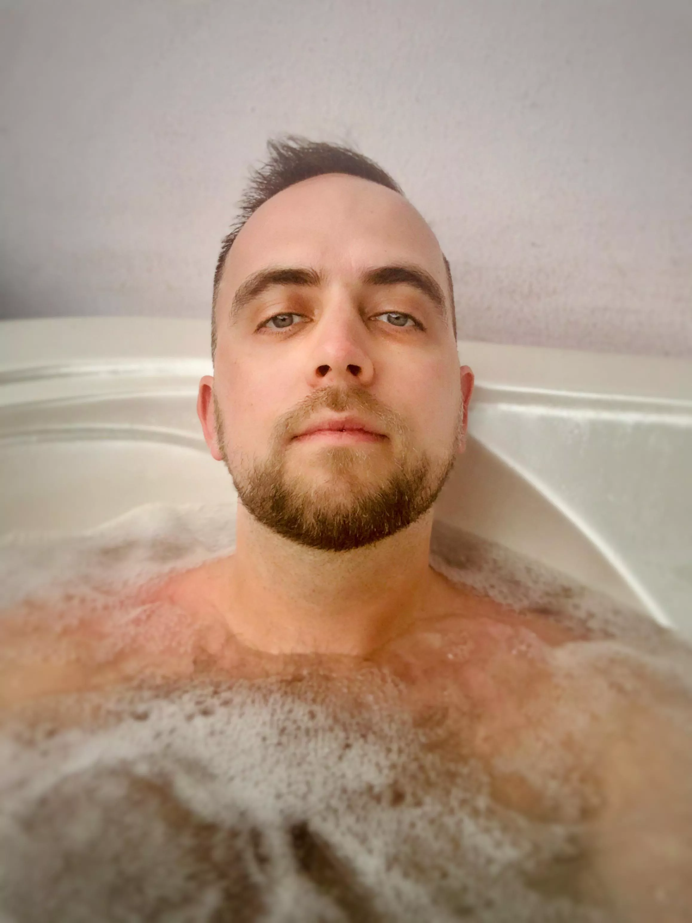 Just relaxing in the hot tub