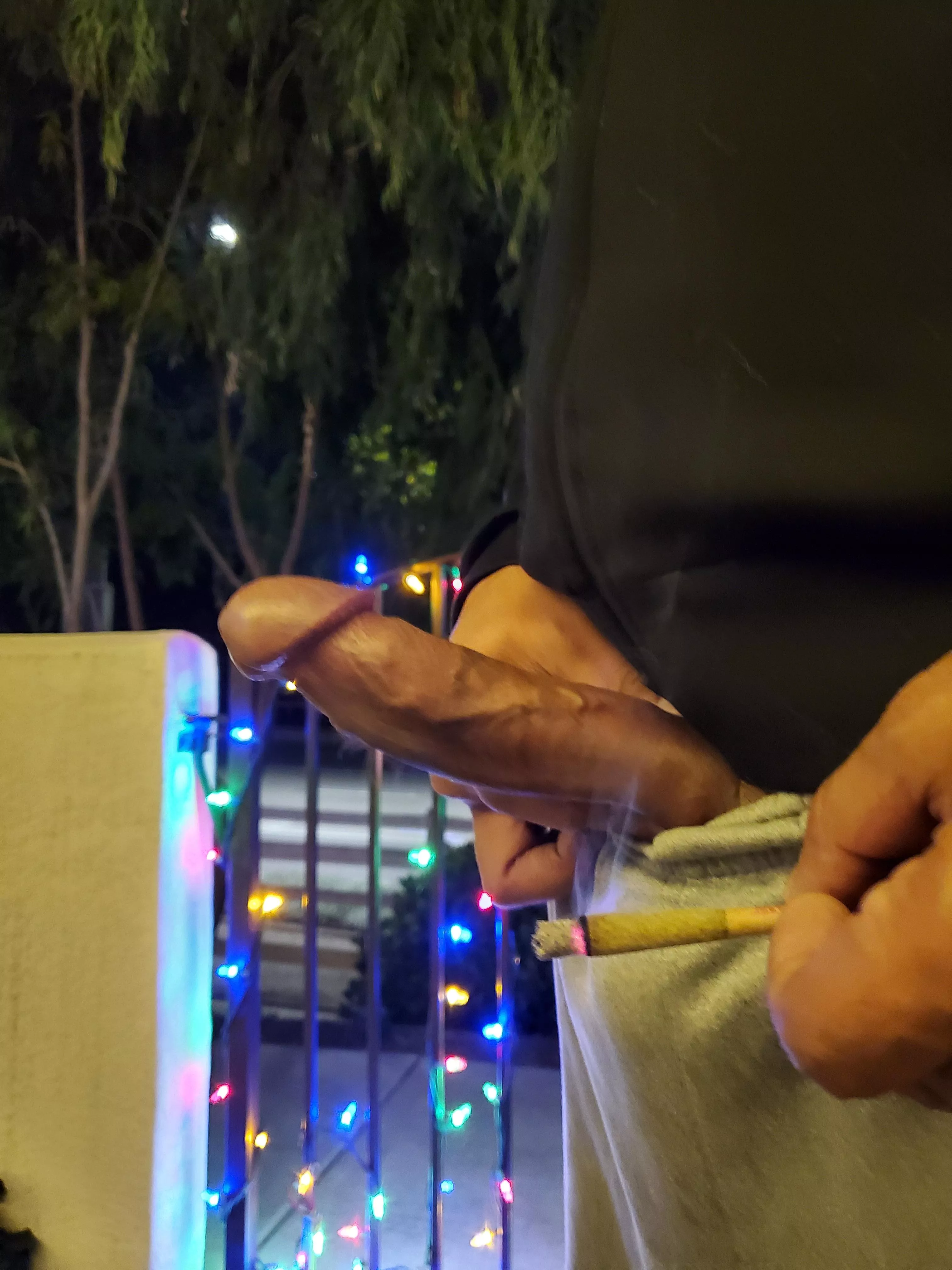 Just smoking a J on my front porch.