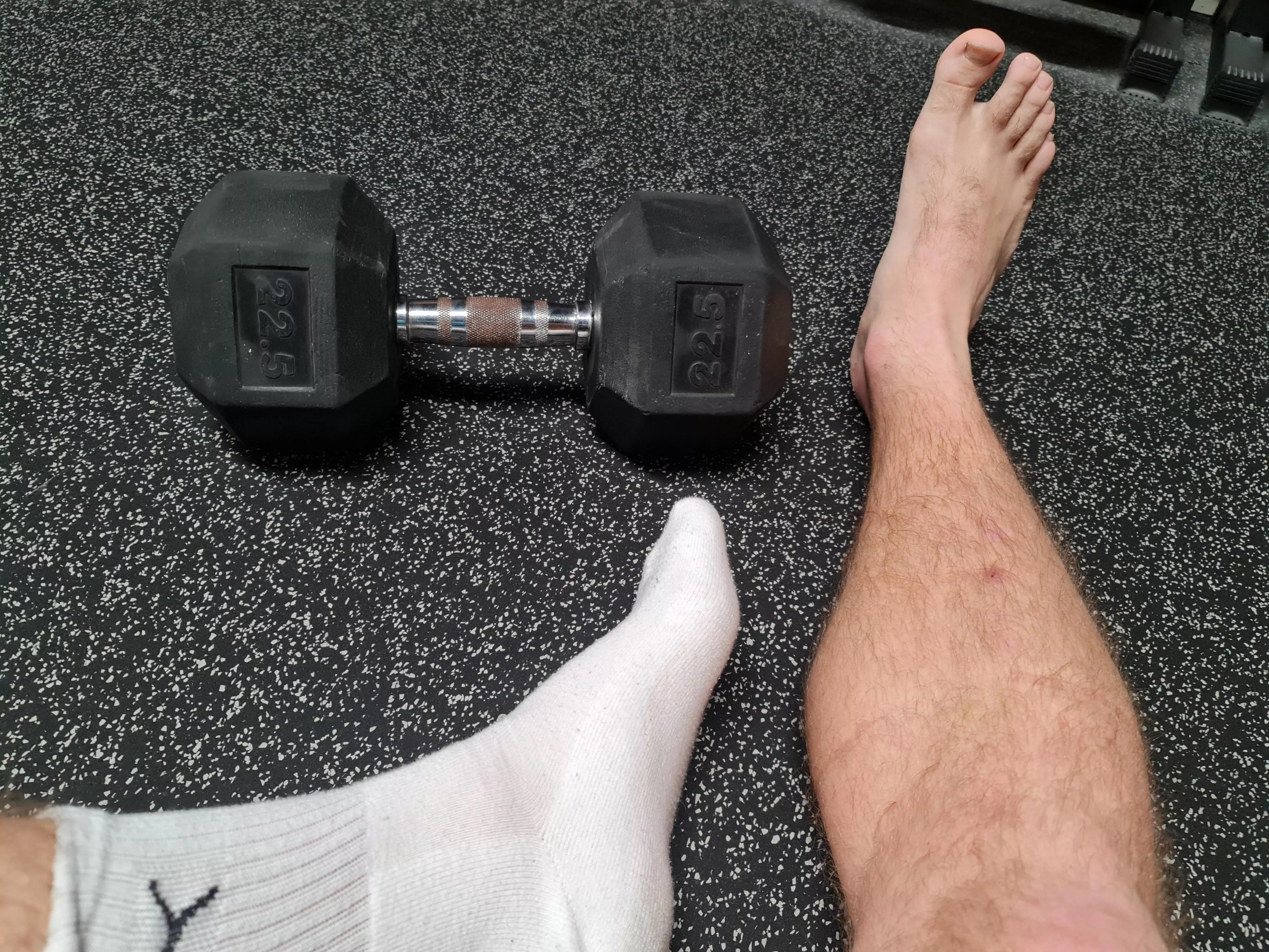 Just some stretching in the gym