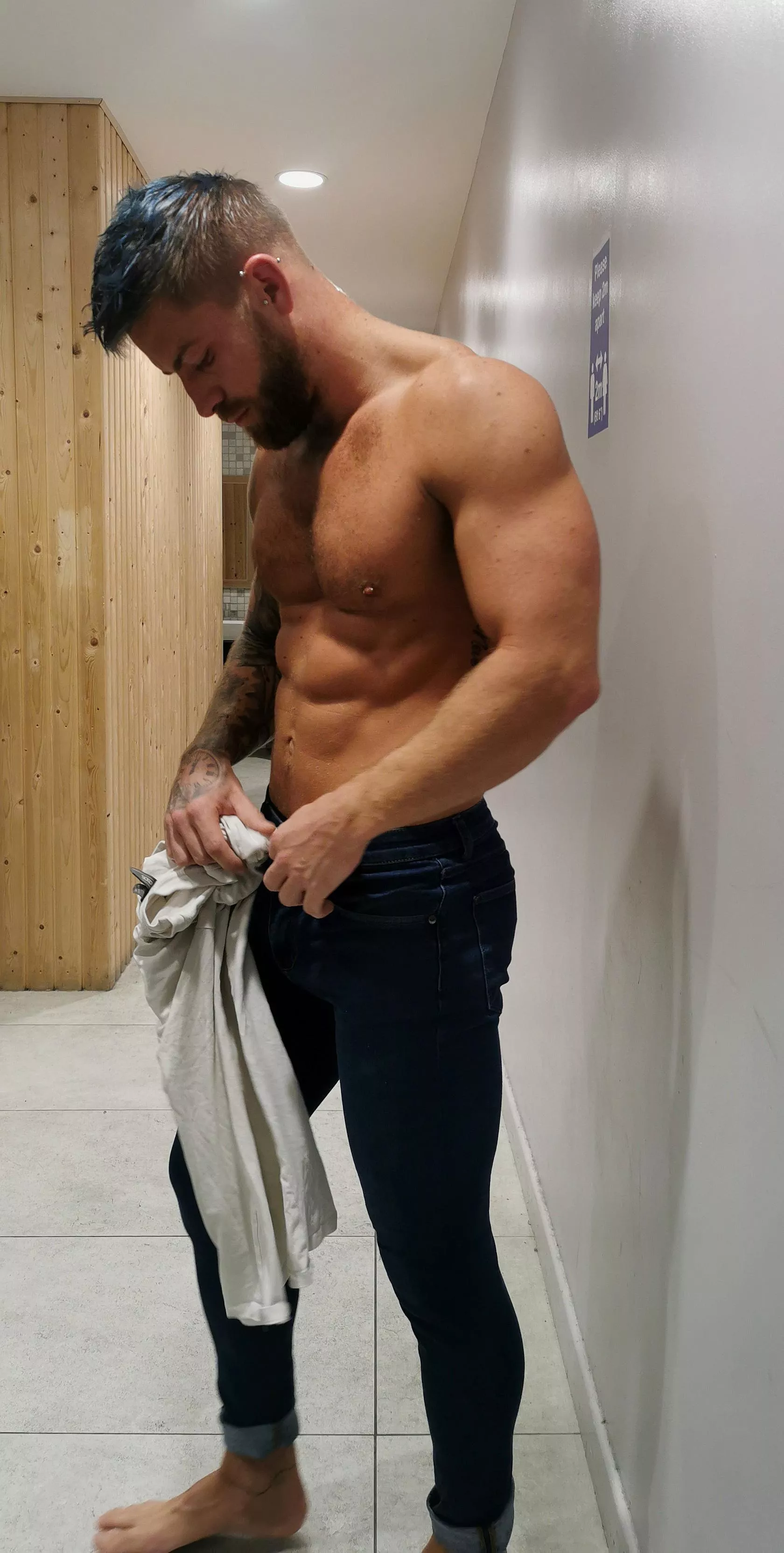 Just standing here, waiting for you to unzip my jeans and choke on my dick... Just standing here, waiting for you to unzip my jeans and choke on my dick...