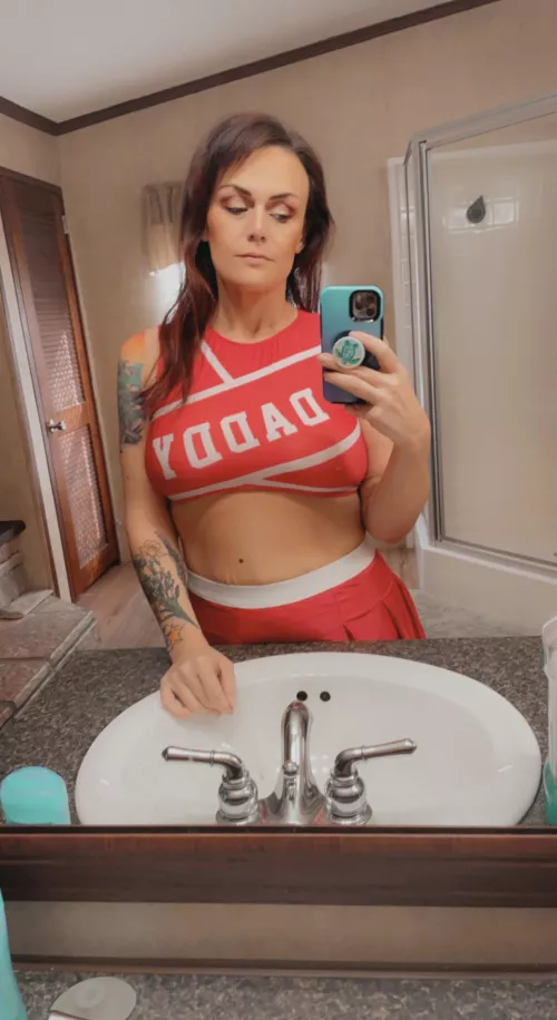 Just trying to look young for the boys 😜