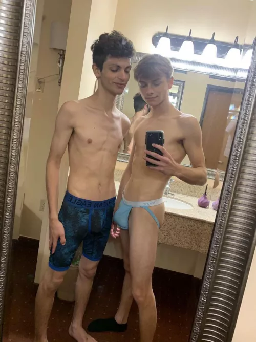 Just two twinks in their underwear ๐