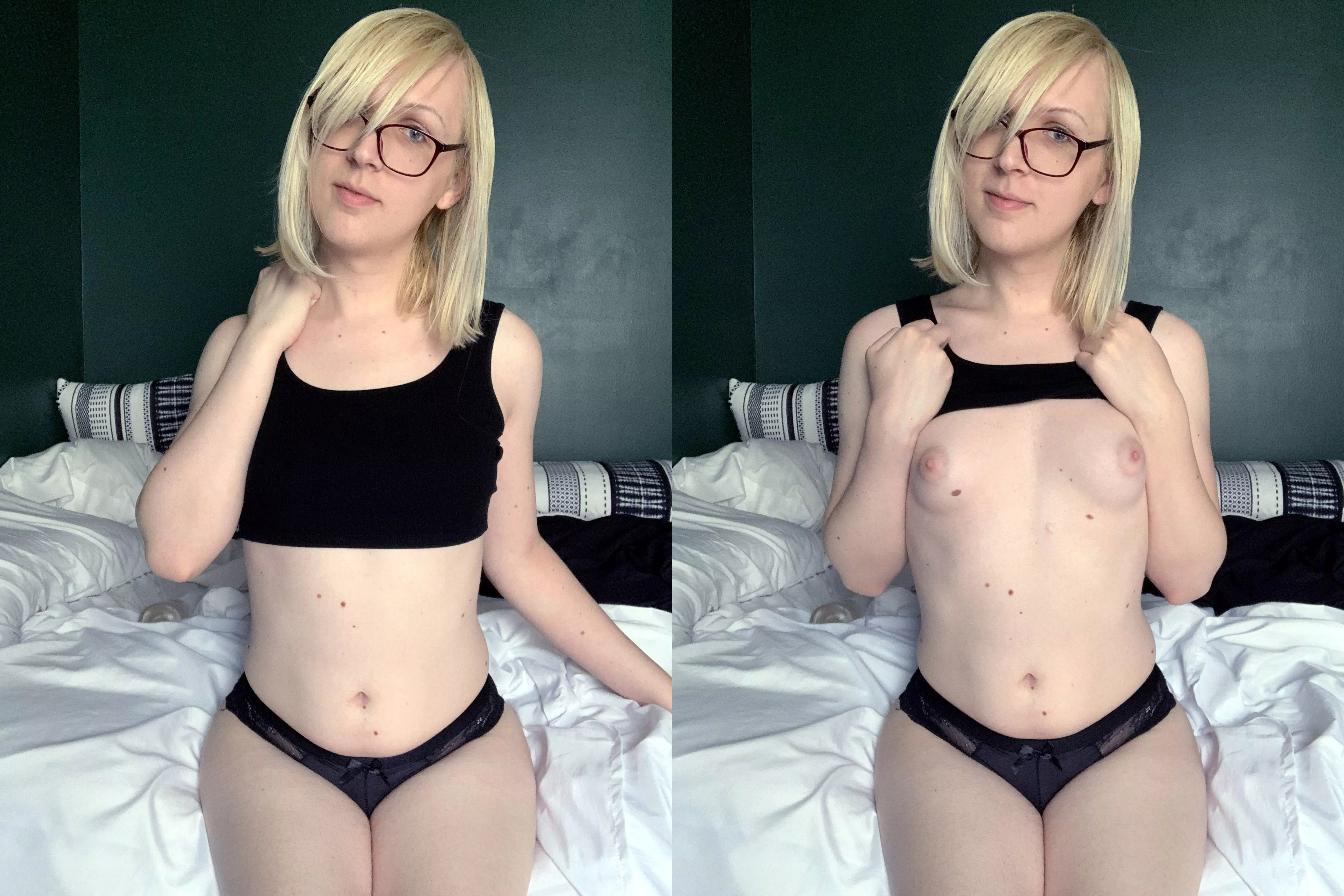 Just woke up - feeling cute without makeup 😊