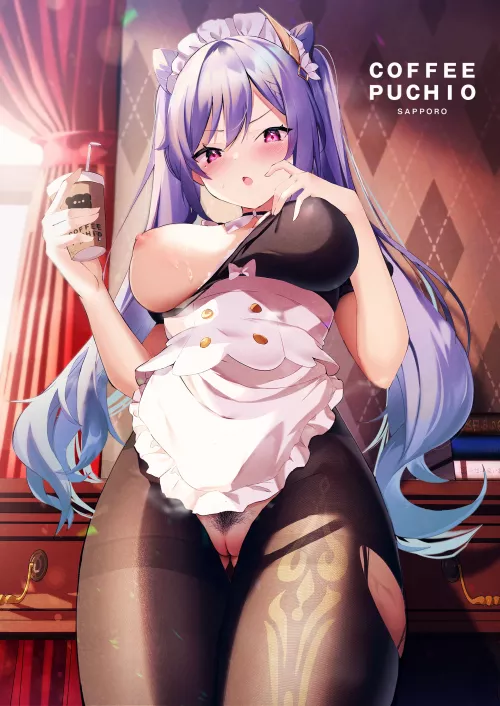 Keqing giving you a quick peek