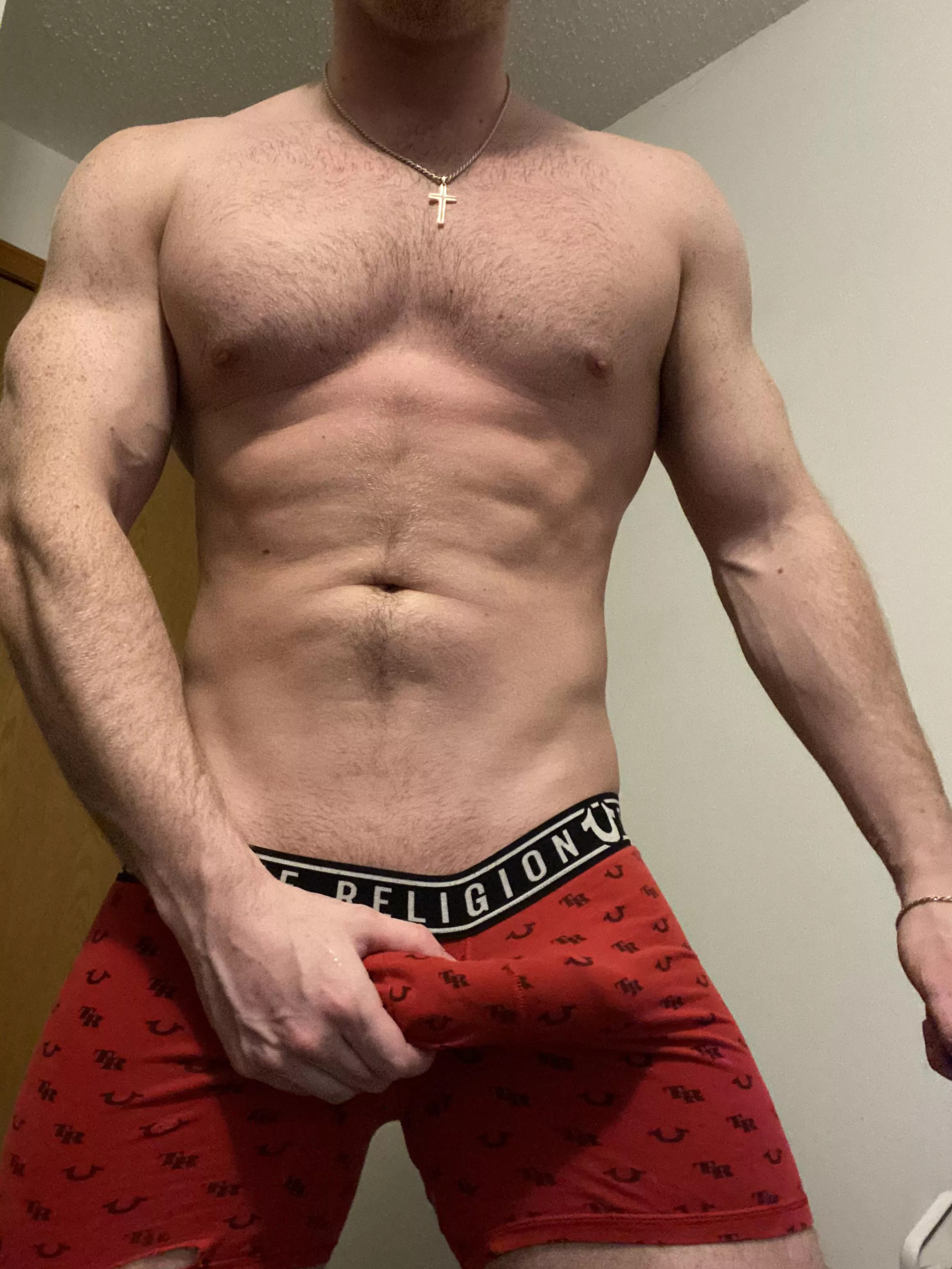 Kiss it through the boxers first 👅