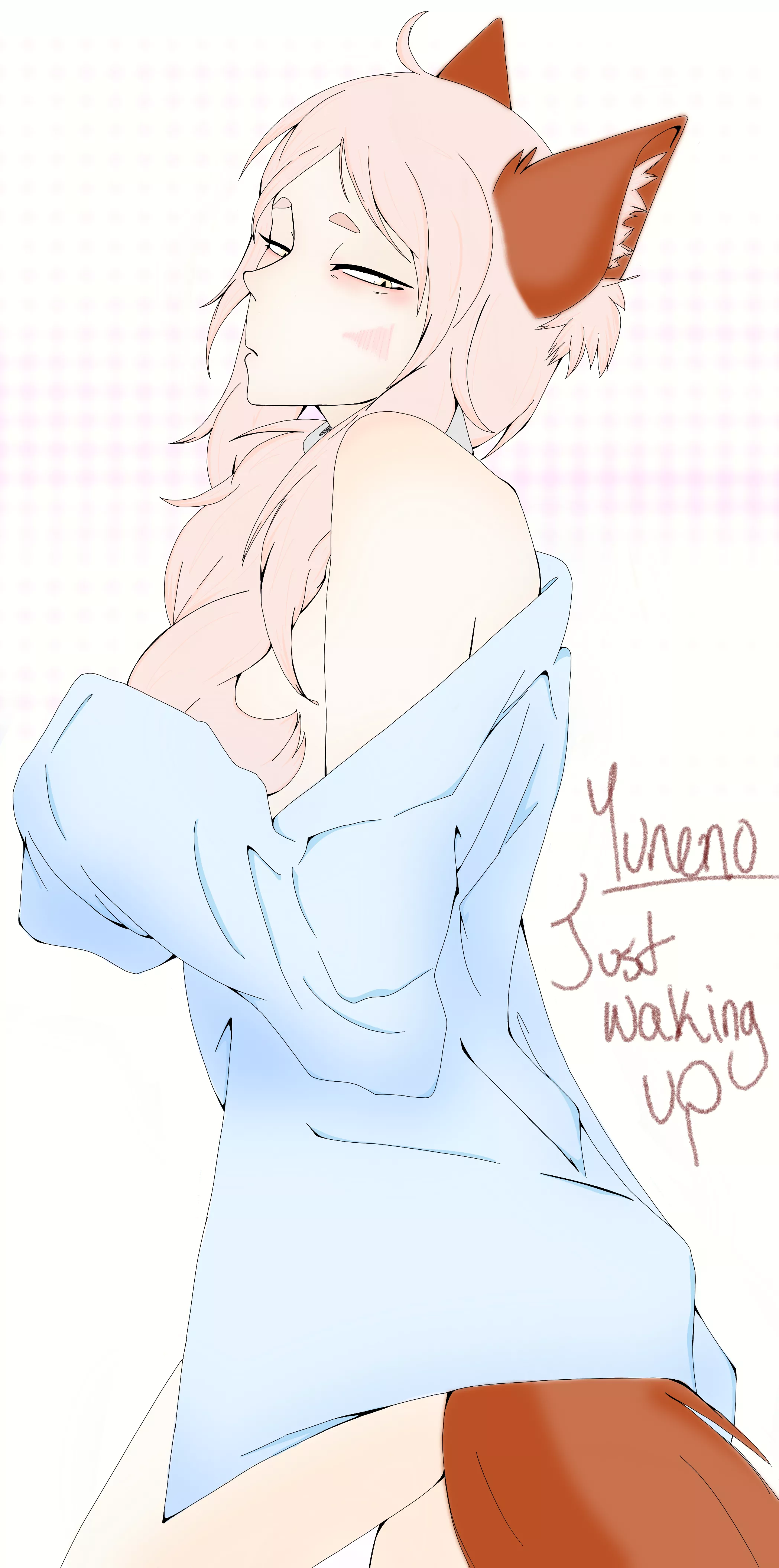 Kitsune OC just waking up (art by me) Kitsune OC just waking up (art by me)