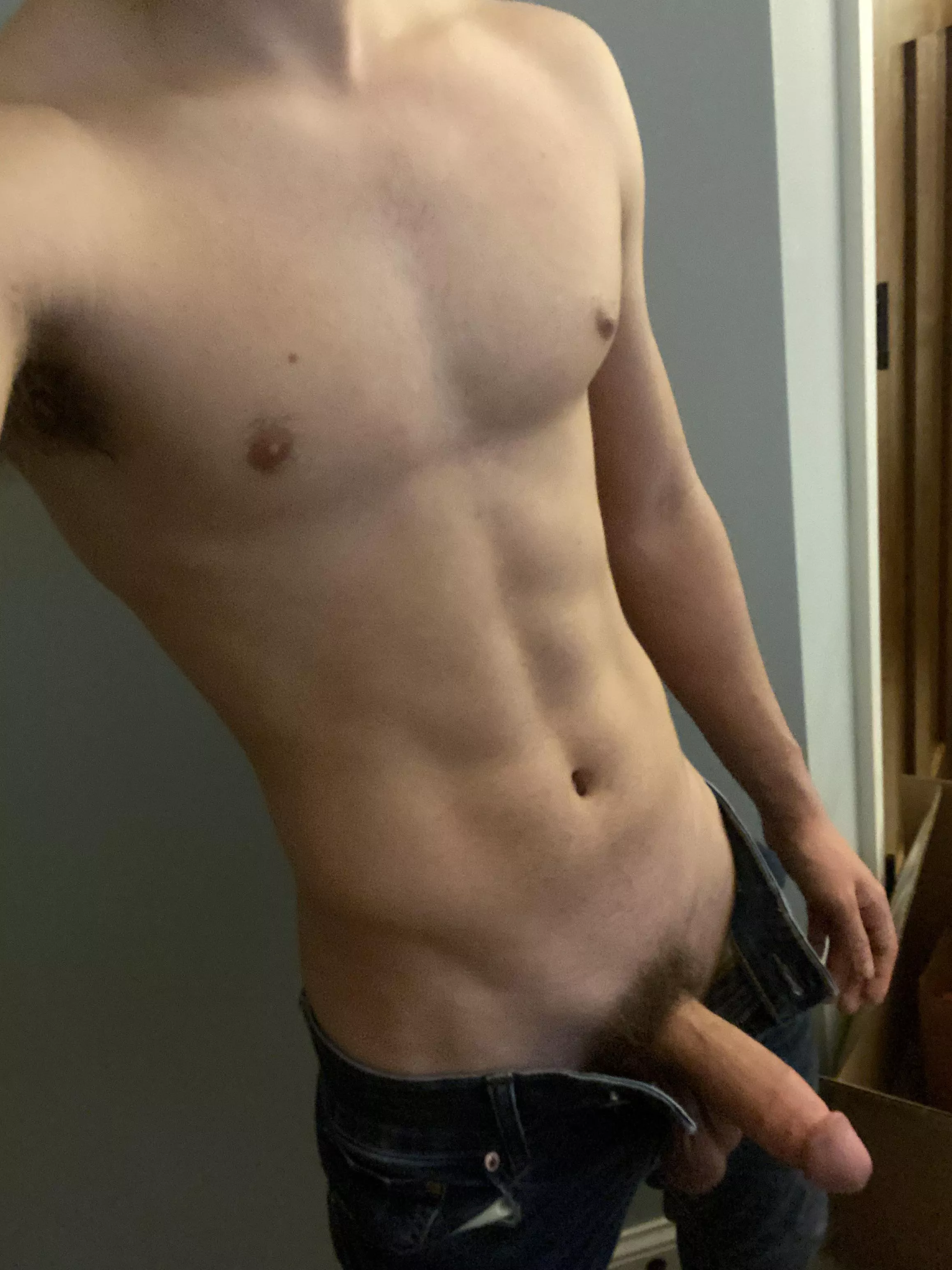 Kneel down, You can feel my balls on your chin