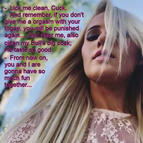 Kneeling, looking up at her, licking [Tomi Lahren]