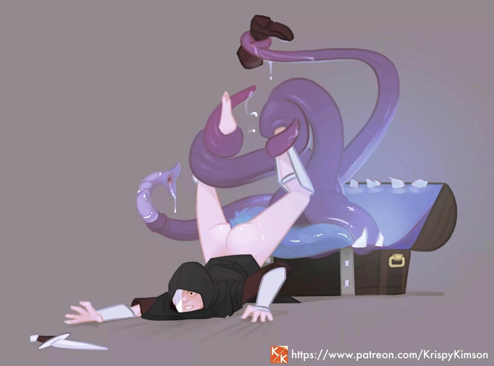 Knife is just outta reach