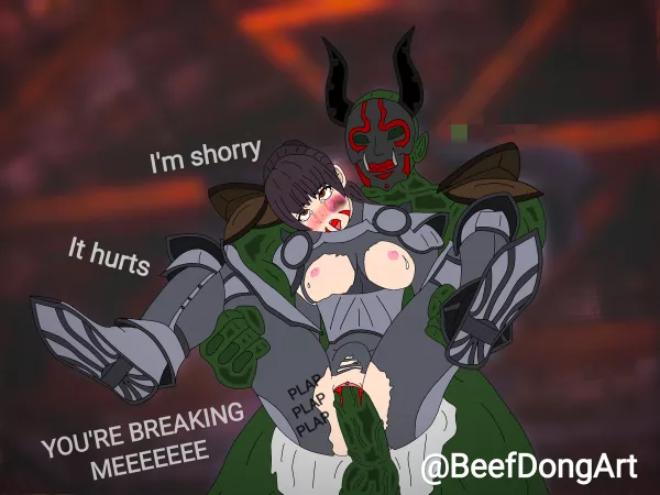 Knight becomes a toy for the Orcs