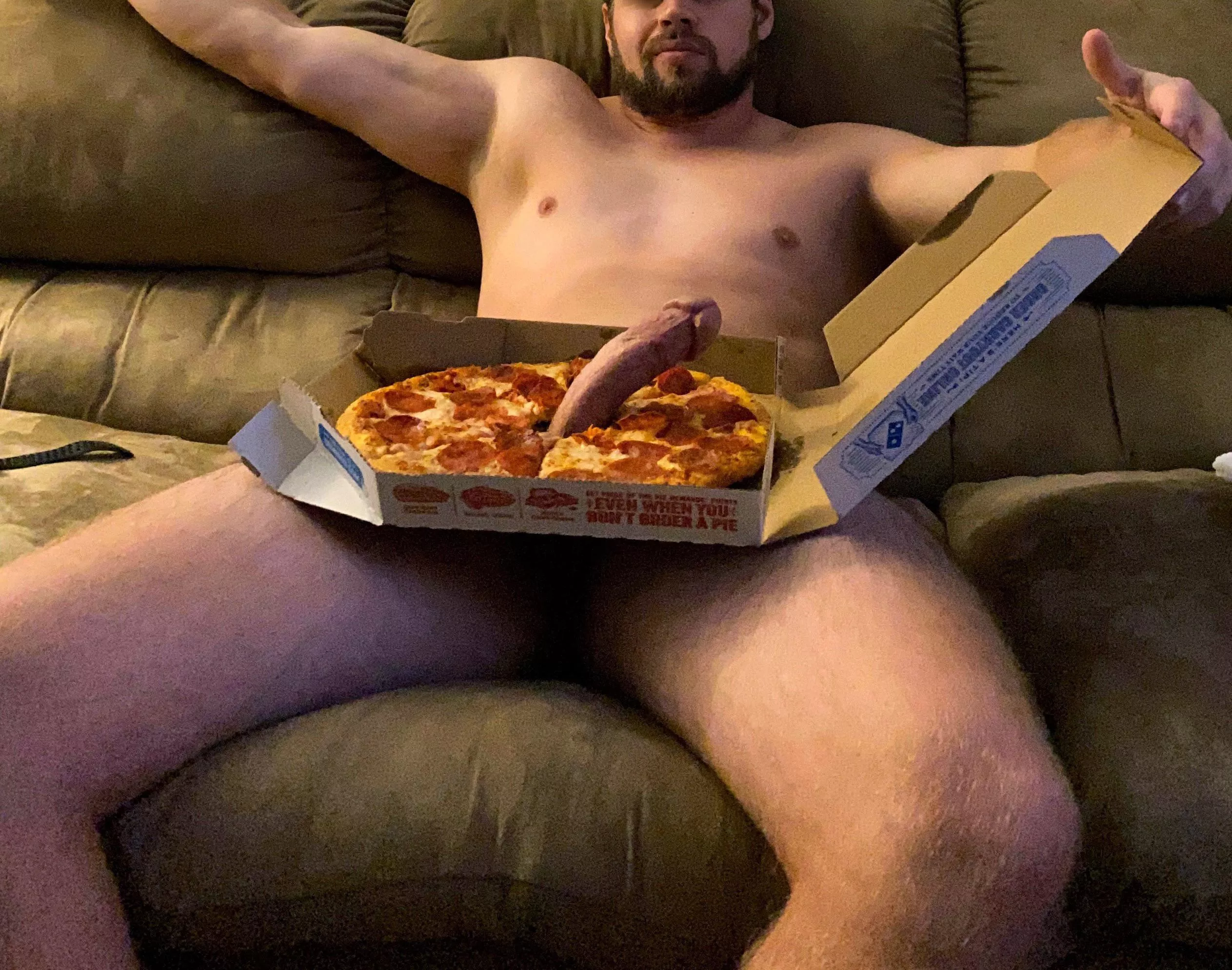 *Knock...Knock* Did someone order the pizza with extra sausage😏 *cue cheesy porn music* *Knock...Knock* Did someone order the pizza with extra sausage😏 *cue cheesy porn music*