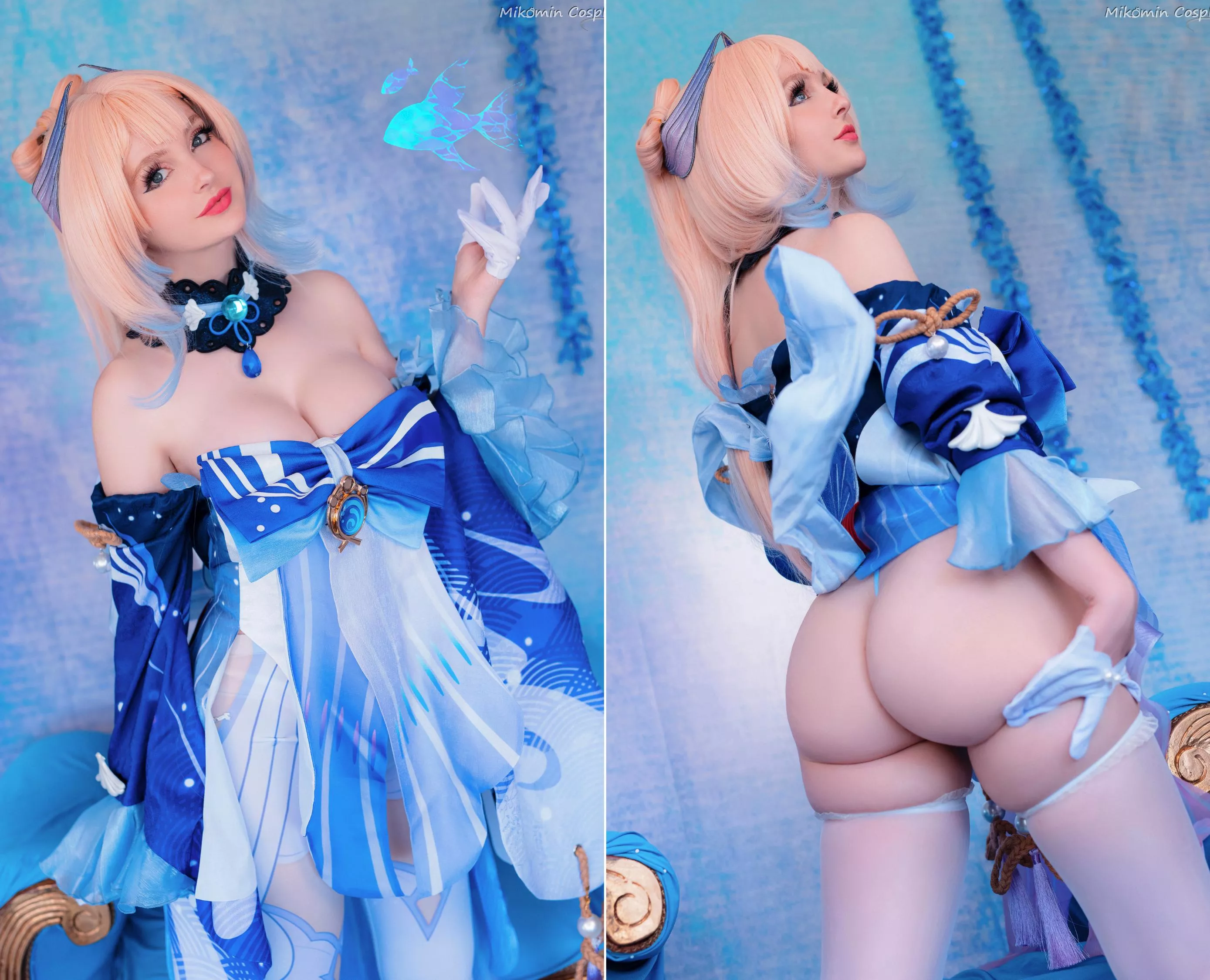 Kokomi From Genshin Impact, Shorts on Vs Shorts Off by Evie Lee Mikomin