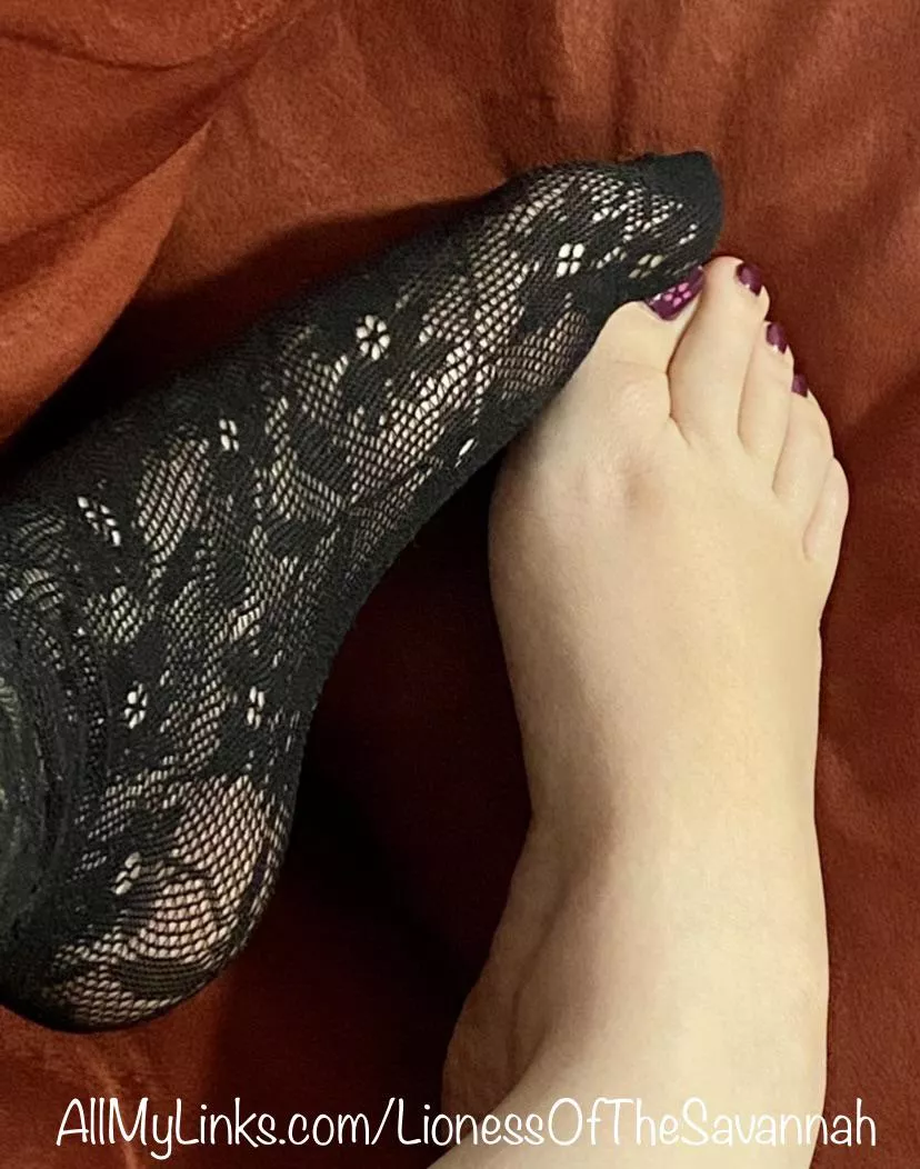 Lacy Fishnet Socks or barefoot?! 😋 Maybe both? 😜