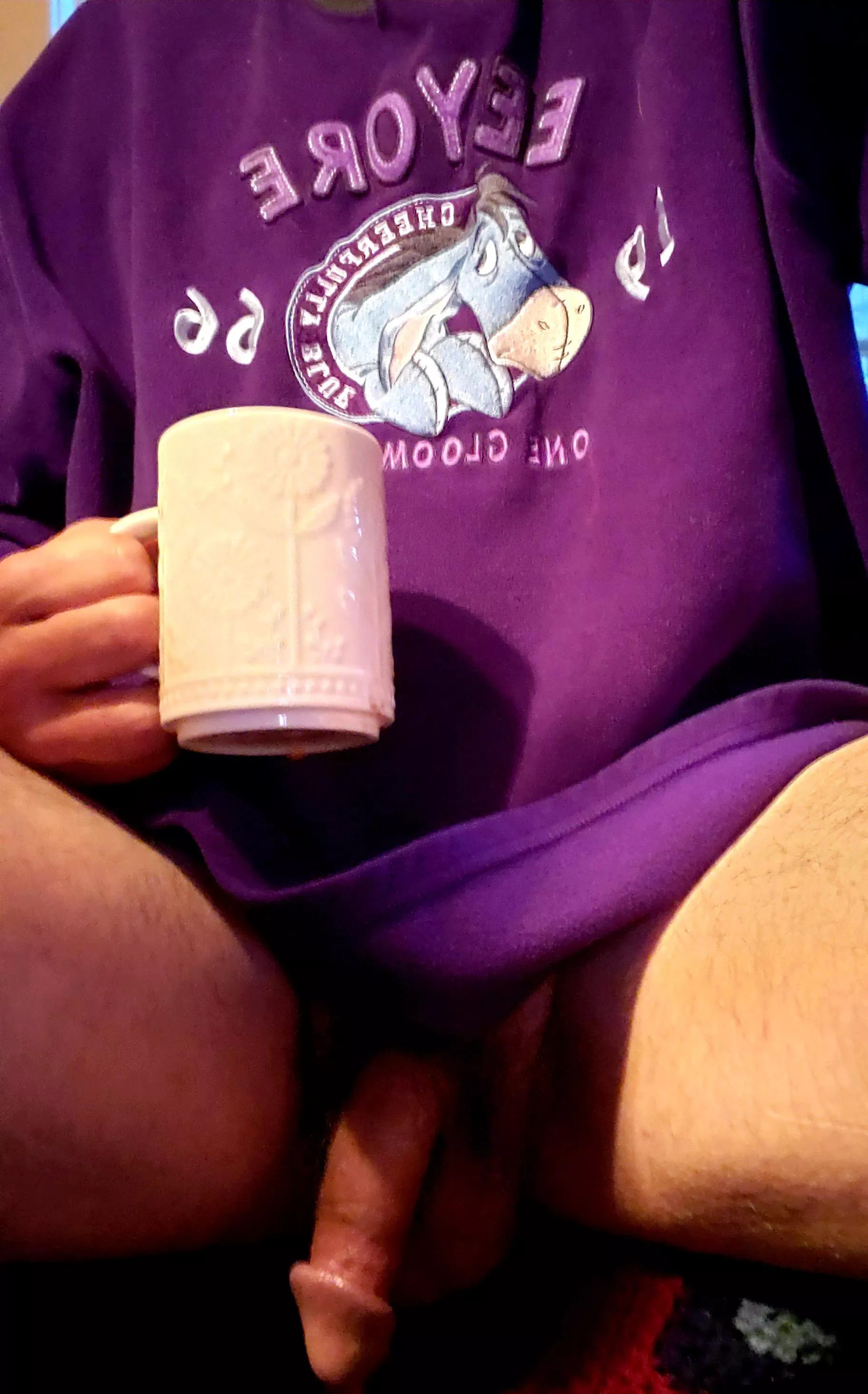 Ladies want to join this ass and I for a cup of Verona this fine morning 😈☕☕😈