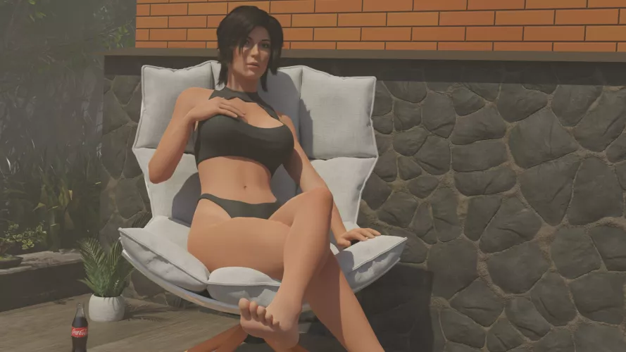 Lara chilling.Show ass in my twitter (CTRL-V3D)