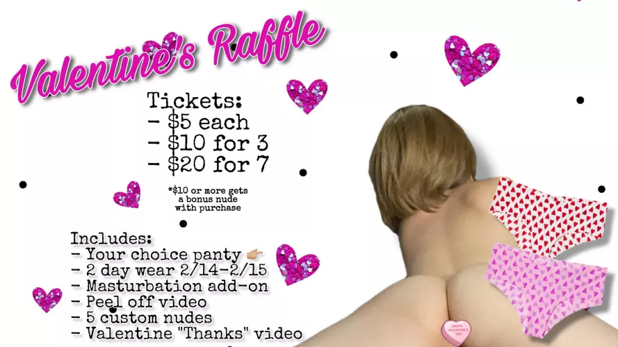 LAST DAY! 💕Valentine’s Raffle💕 Get those tickets while you can 😘Drawing tomorrow night! [Selling][f][USA]