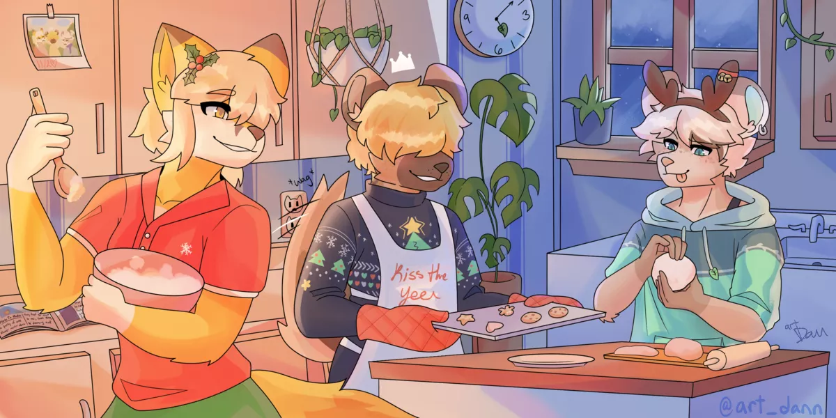 Late Holiday art!! (art by me | @art_dann on Twitter)