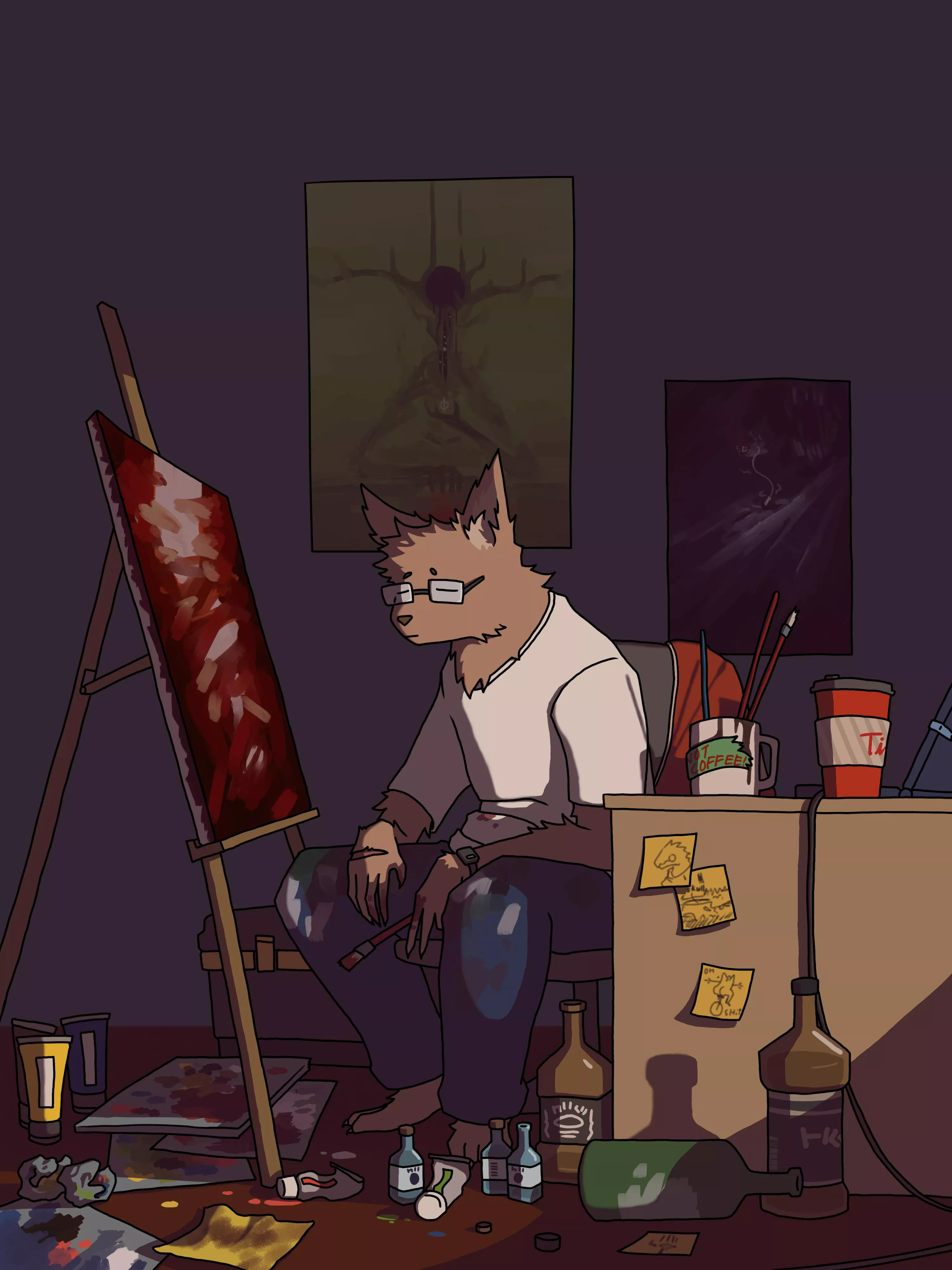 Late night painting