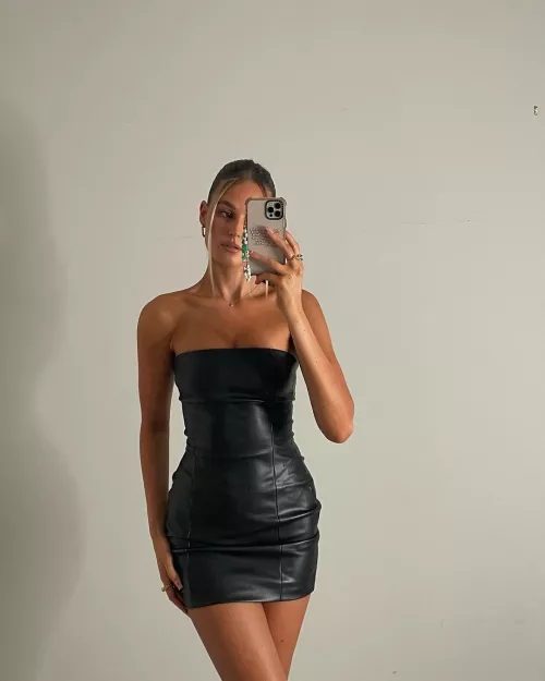 Leather dress