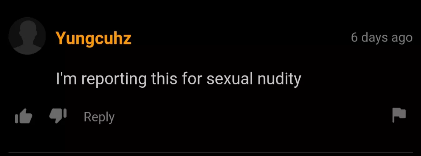Let's report for sexual nudity
