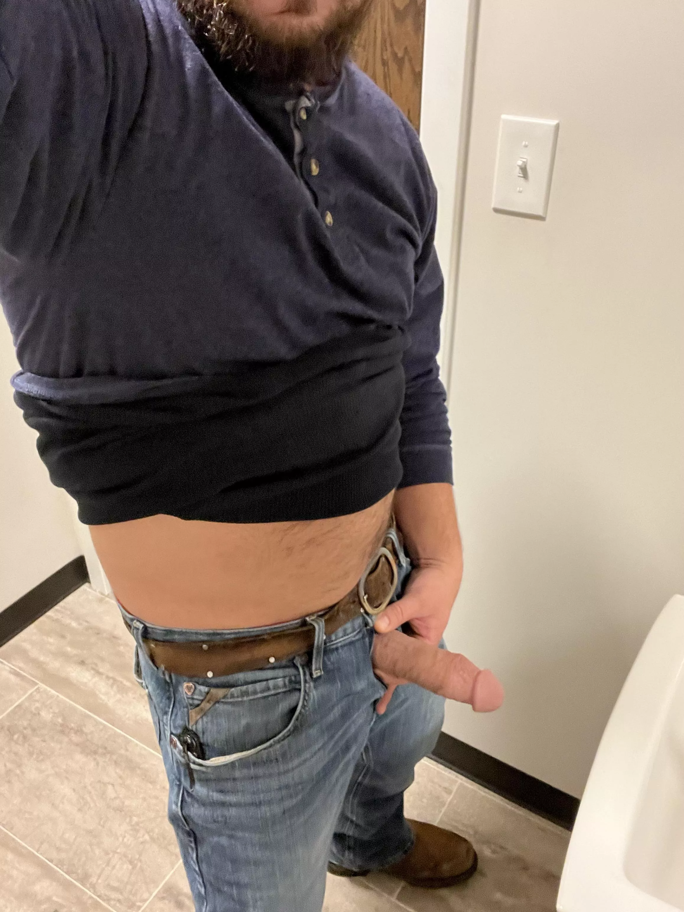 Let’s start the day off with a quickie in the work bathroom! Let’s start the day off with a quickie in the work bathroom!