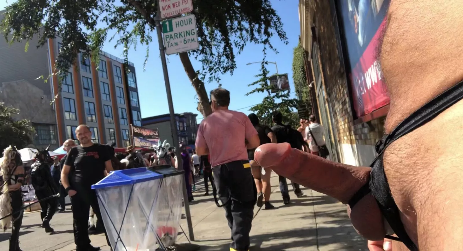 Letting it loose at Folsom Street Fair, feeling the sun and wind out on the street. Letting it loose at Folsom Street Fair, feeling the sun and wind out on the street.