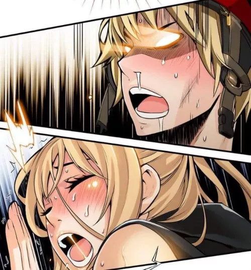 LF COLOR SOURCE: 1boy,1girl,Blond hair,glowing eyes,no text