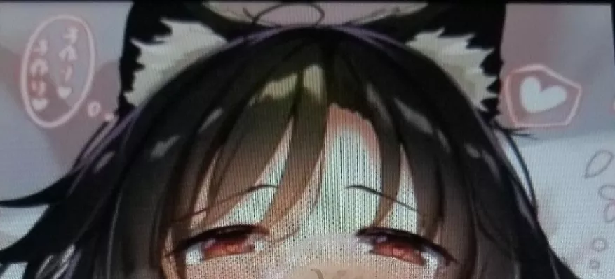 LF Color Source: 1girl, heart shape, black hair, cat ear,ls, white fur in ears, dialogue box, foreign text, Japanese text, red eyes, frowning eyebrows LF Color Source: 1girl, heart shape, black hair, cat ear,ls, white fur in ears, dialogue box, foreign text, Japanese text, red eyes, frowning eyebrows