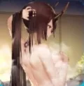 LF Color Source: 1girl, horns, hand on own chest, hand on own hair, smoke, fog, onsen(?), Long hair LF Color Source: 1girl, horns, hand on own chest, hand on own hair, smoke, fog, onsen(?), Long hair