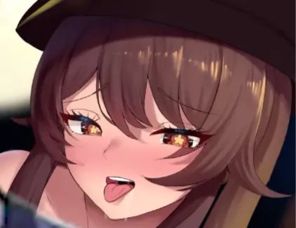 LF Color Source: 1girl, hu tao, genshin impact, tongue out, ahegao