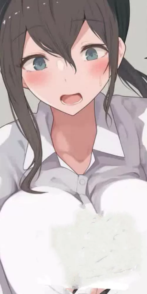 LF Color Source: 1girl, open mouth, button gap, hat, blush, black hair, bangs