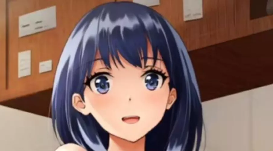 LF color source: 1girl, short hair, black hair, black eyes, smiling