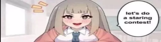 LF color source: 1girl, silver hair, blush, looking at viewer, school uniforme, large breasts, long hair, smile, open mouth, tongue, brown eyes, english text.