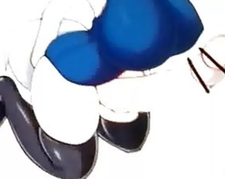 LF Color Source: 1girl, stockings, big breasts, school swimsuit, futanari, kneeling, hand pulling swimsuit