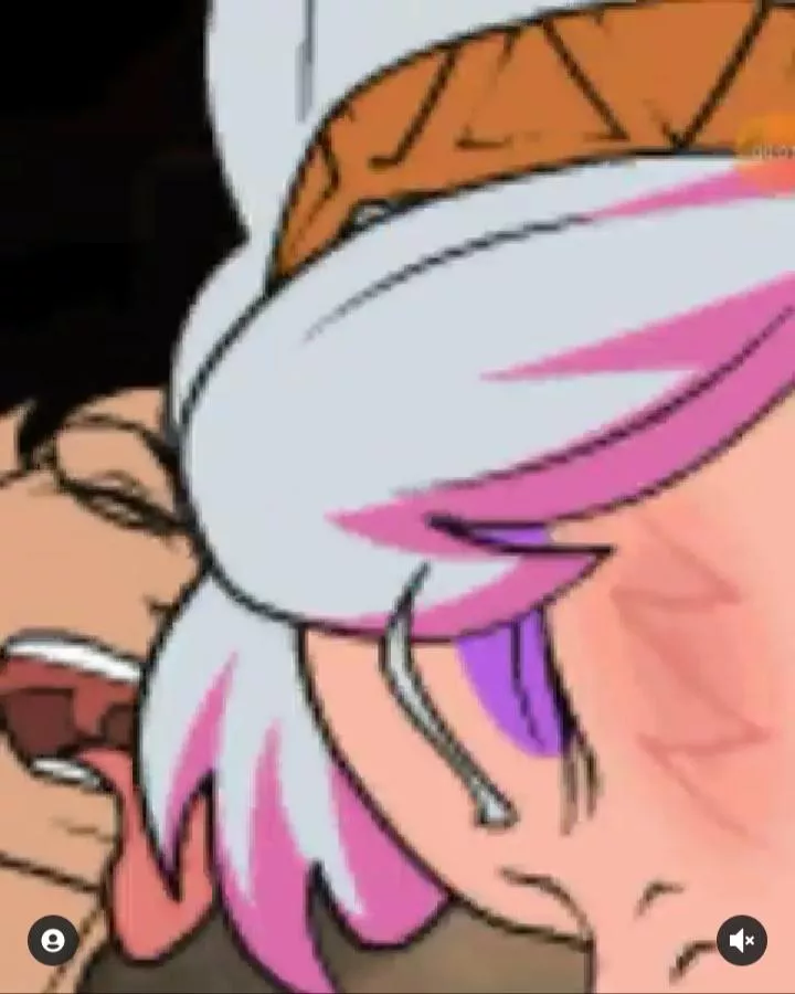 LF COLOR SOURCE: 1girl, white hair, pink hair tip, blowjob, 1boy, glasses, black hair, tongue out.