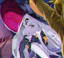LF Color Source abigail williams, fate, FGO, white hair, finger to mouth, smiling, gloves, hat, pale skin