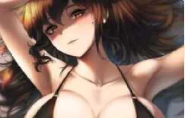 LF Color Source: Ad, Brown Hair, Brown eyes, large breasts, bra, arms up, on back, short hair, collarbone