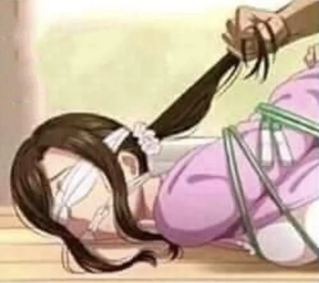 LF Color Source: bondage, hair grabbing, blindfold, brown hair, abuse, gag