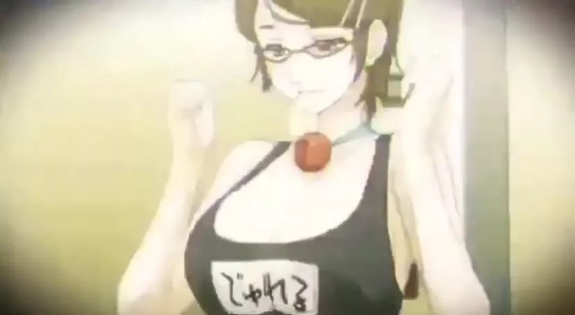 LF color source: glasses, swim suit, bell necklace, ball gag, black hair.