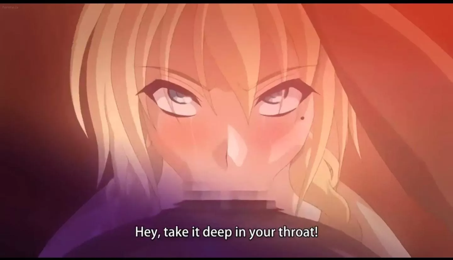 LF color source: hentai blonde girl tied up giving a blowjob making the man come 3 times