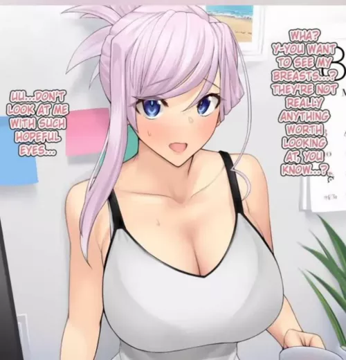 Lf color source: Pink hair, big breasts, blue eyes.