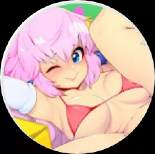 LF color source: pink hair, bikini, legs up, white gloves, blue eyes